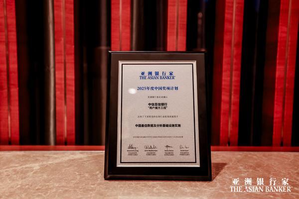 中信百信银行“用户魔方项目”荣膺《亚洲银行家》“中国最佳数据及分析基础设施实施”奖(图1)